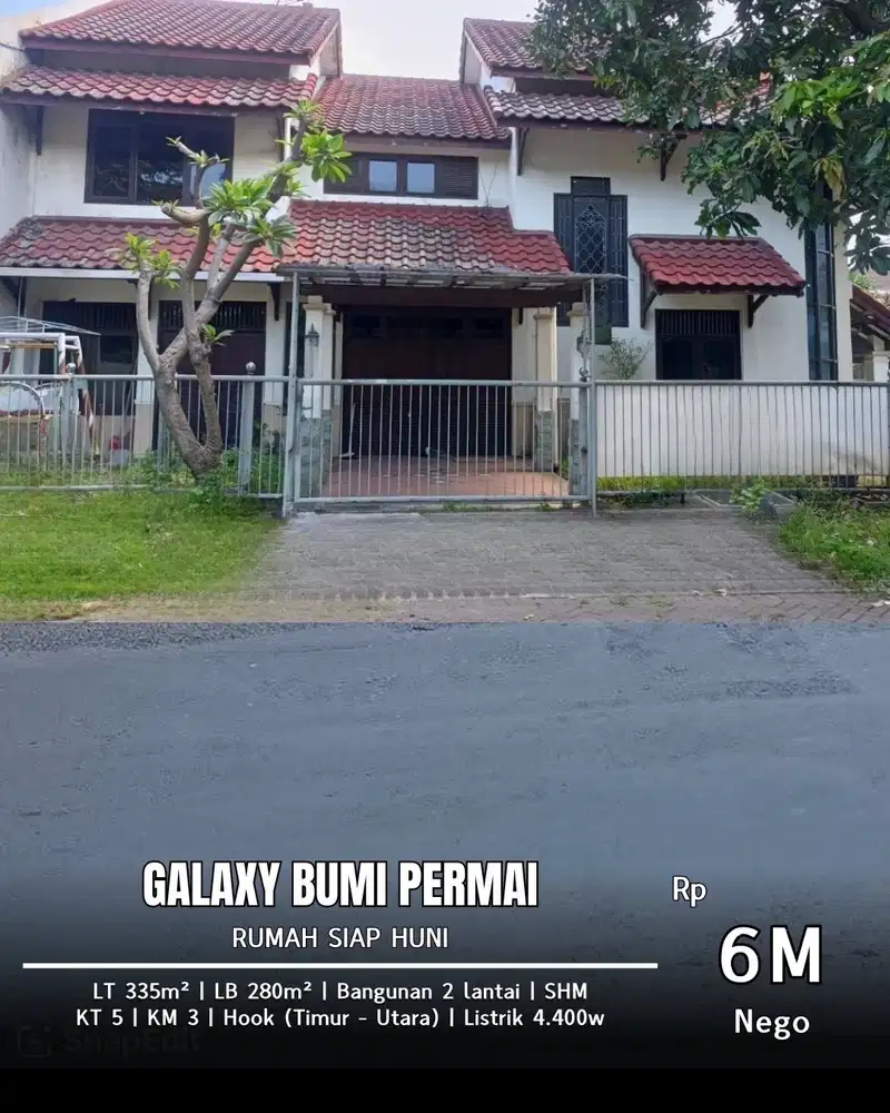 DIJUAL RUMAH MEGAH GALAXY BUMI PERMAI! STRATEGIS SUPER DEKAT KE MERR!