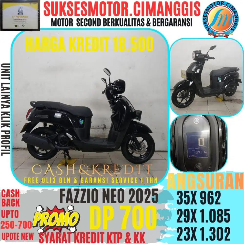 FAZZIO NEO PROMOTERMURAH CASHBACK UPTO700RBU BERGARANSI SERVICE