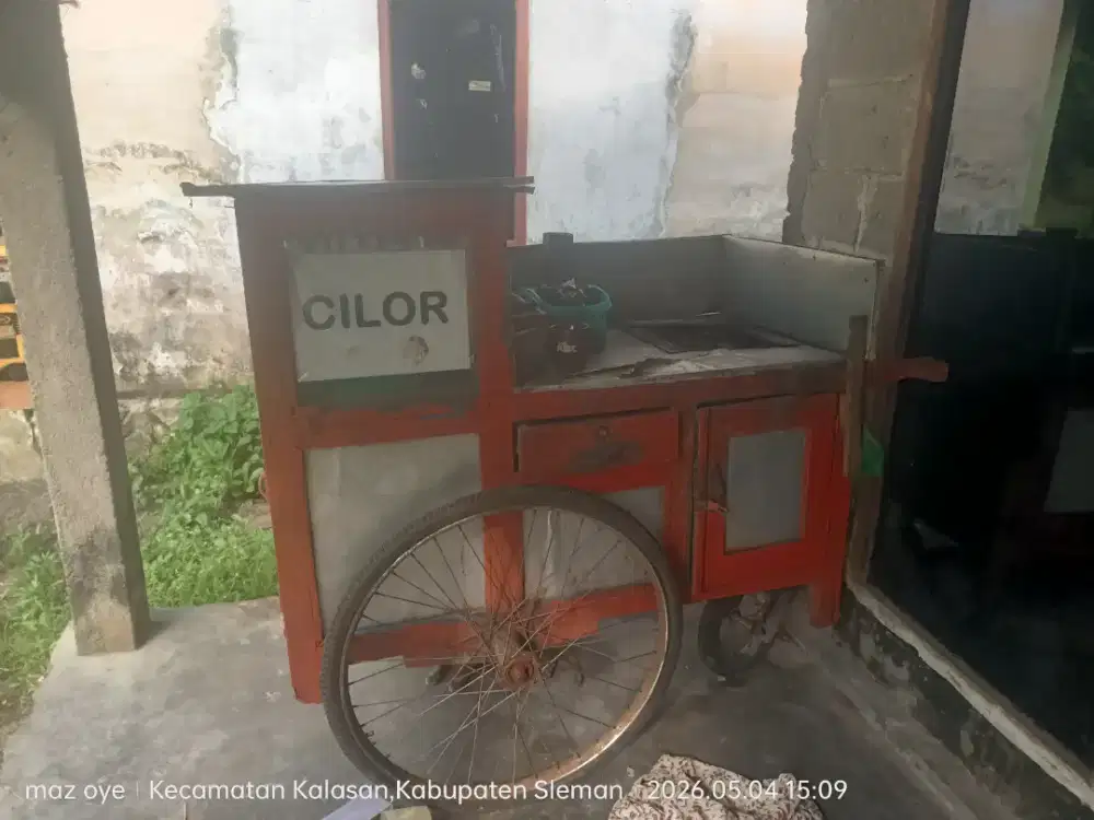 dijual gerobak dorong cilok atau cilor