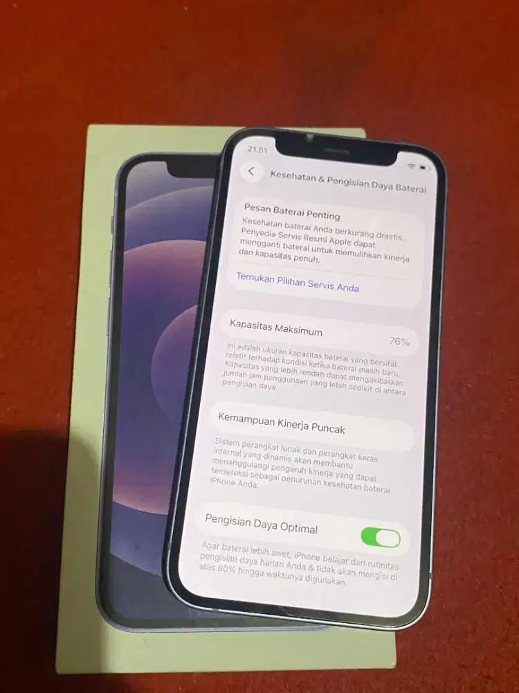 iPhone 12 mini 128gb inter terdaftar beacukai
