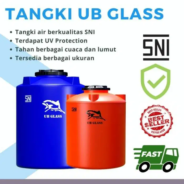Tangki Toren Air TB5000 UB Glass FREE ONGKIR
