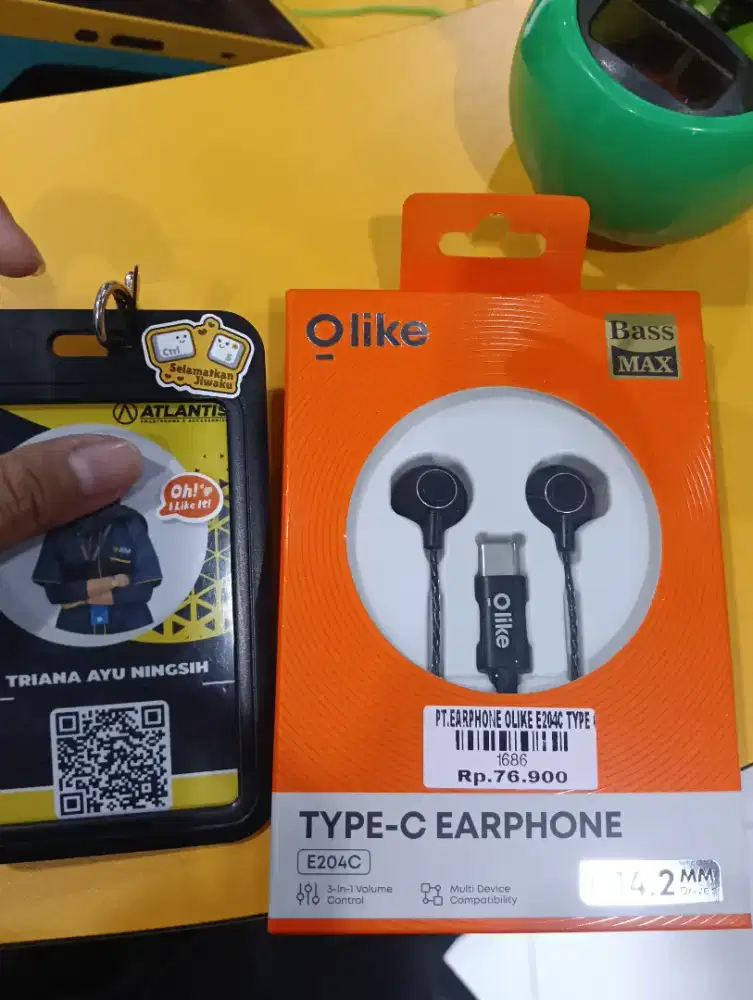 PT EARPHONE OLIKE E204C TYPE C | ATLANTIS DAHSYAT
