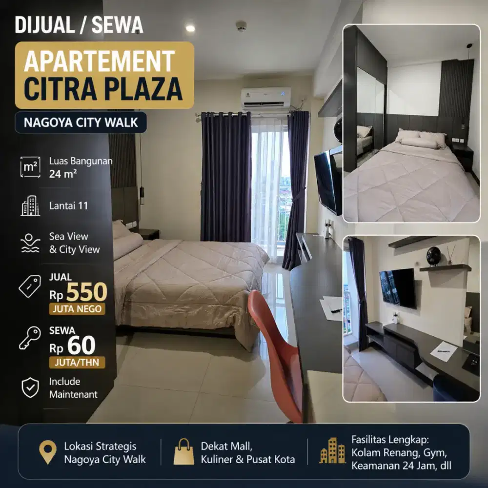 Apartemen citra plaza nagoya lt 11