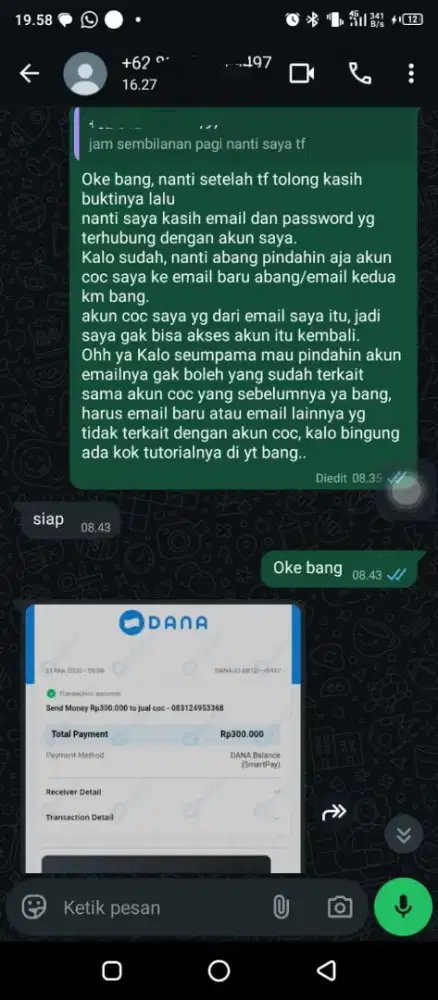 Testimoni Akun coc TH 15 sudah terjual