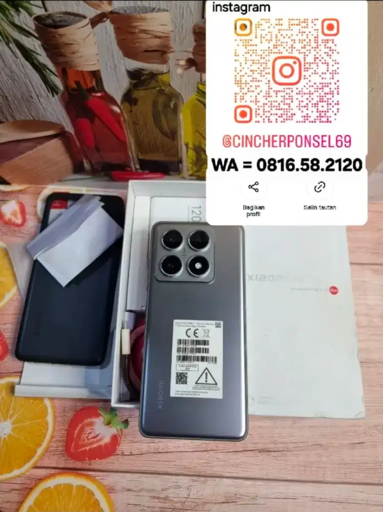 ual hp bekas Xiaomi 14T pro 12/512 LIKENEW istimewa grns masih panjang