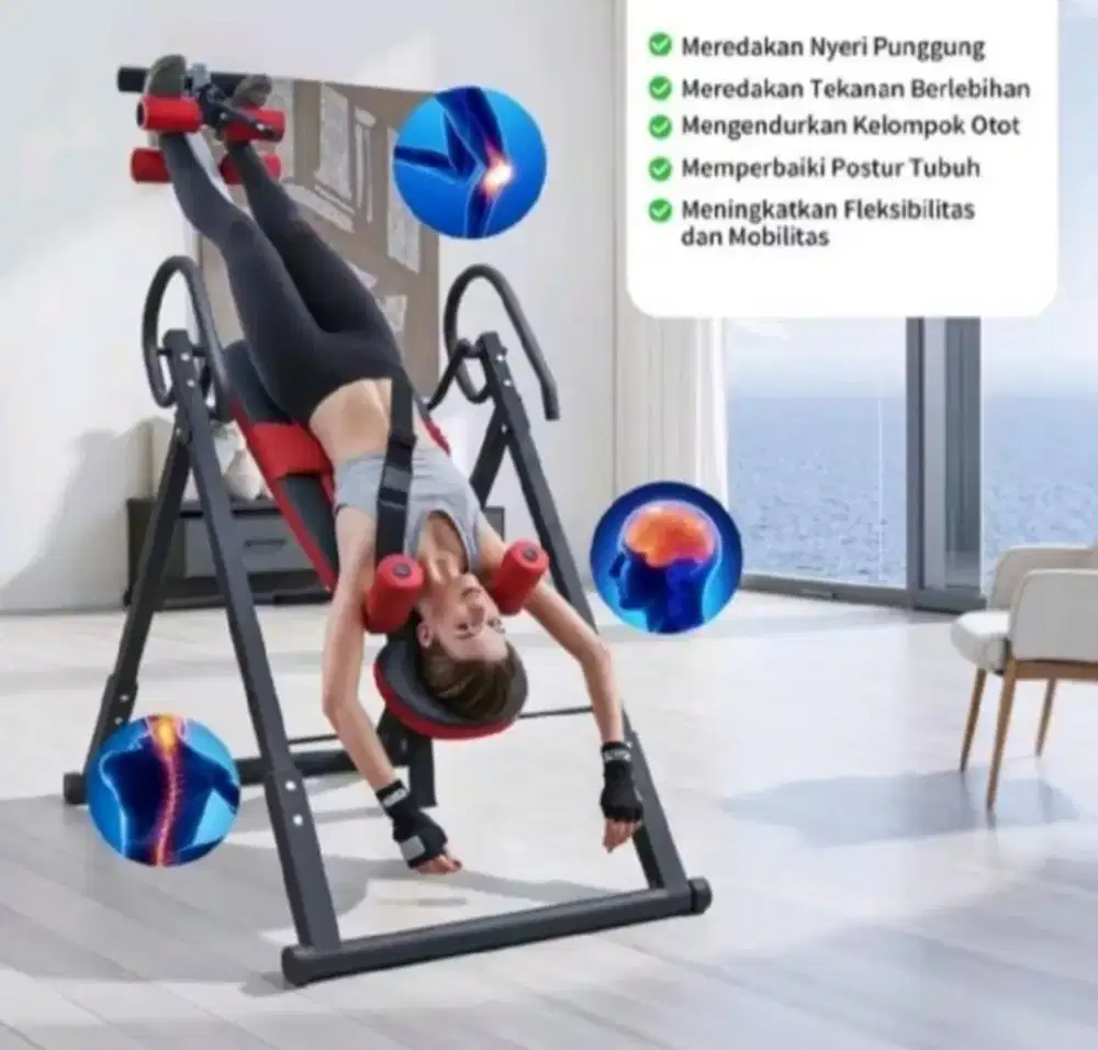 Inversion table / alat peninggi badan/ alat terapi tulang belakang