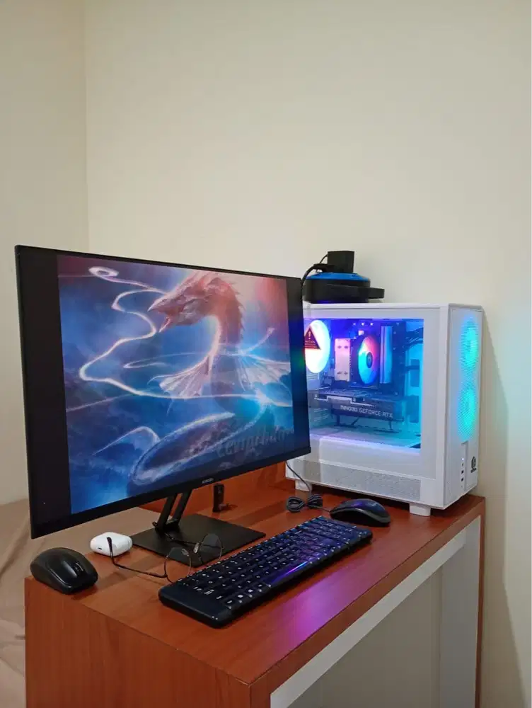 PC Gaming Fullset i5 Gen 11 RTX 3050 RAM 32GB + 2 Monitor 27” 100Hz
