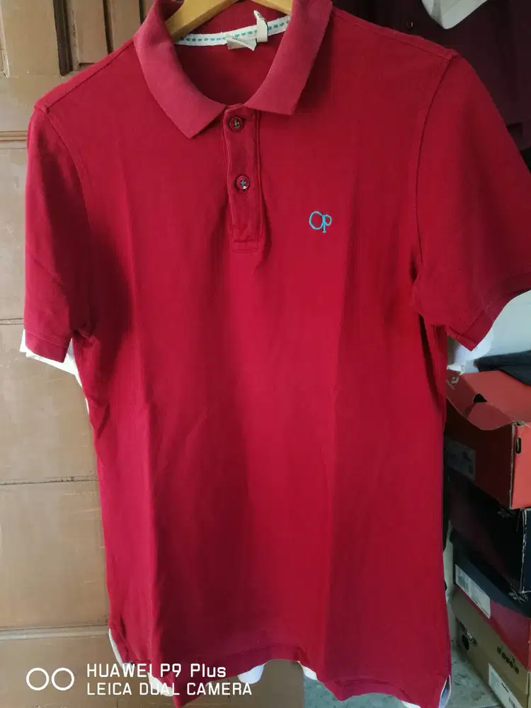 (Preloved) Polo Shirts Ocean Pacific Red Maroon M