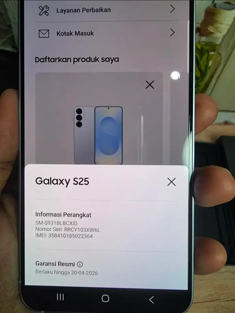 Jual hp siap pakai SAMSUNG S25 ram 12gb 5g free adaptor n case