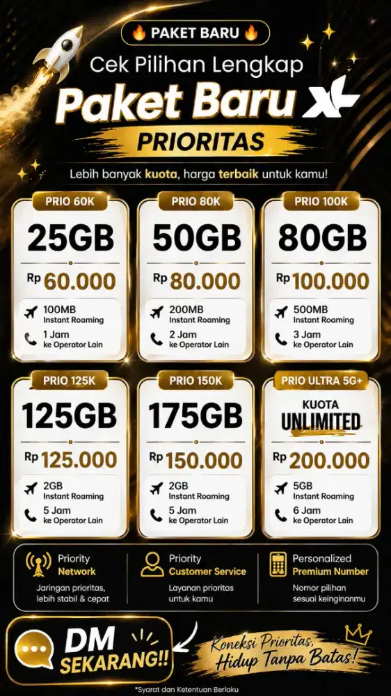 Kartu atau Esim XL Prioritas 5G