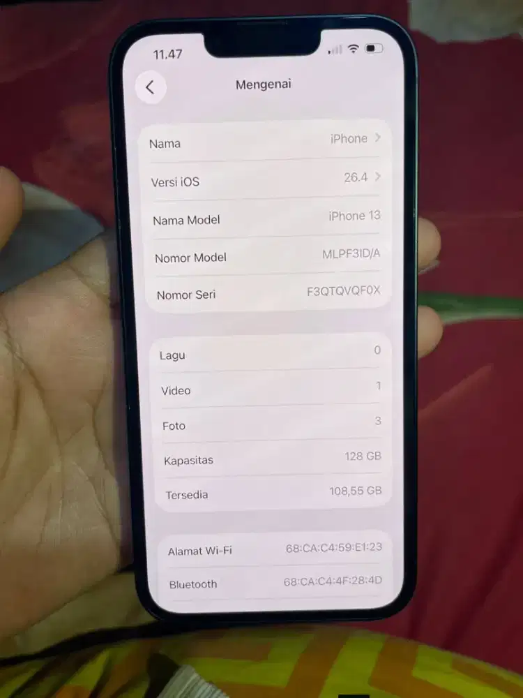 Iphone 13 128GB MidnightBlue Digimap Resmi