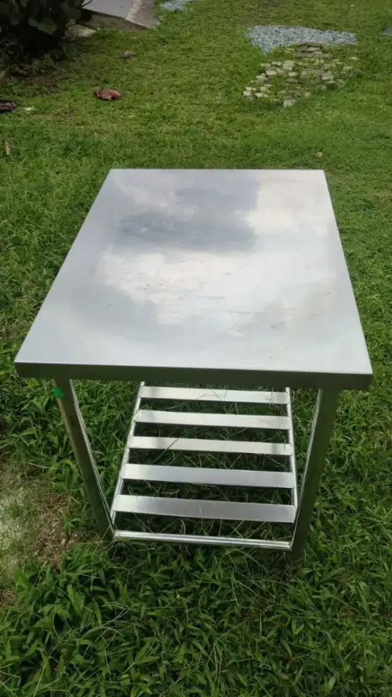 meja Stainless 2s ambalan jari jari 80 x 60 x 85