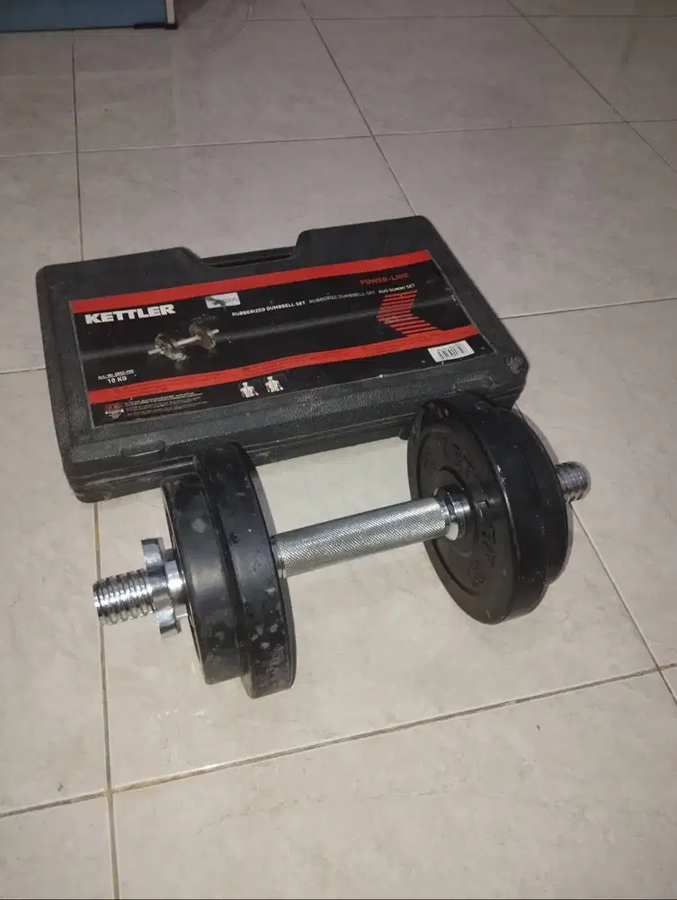 Kettler Rubberized Dumbbell Set 10 kg Bekas