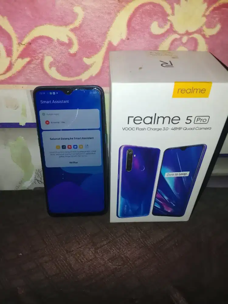 Realme 5 pro ram 4/128 fulset kondisi normal