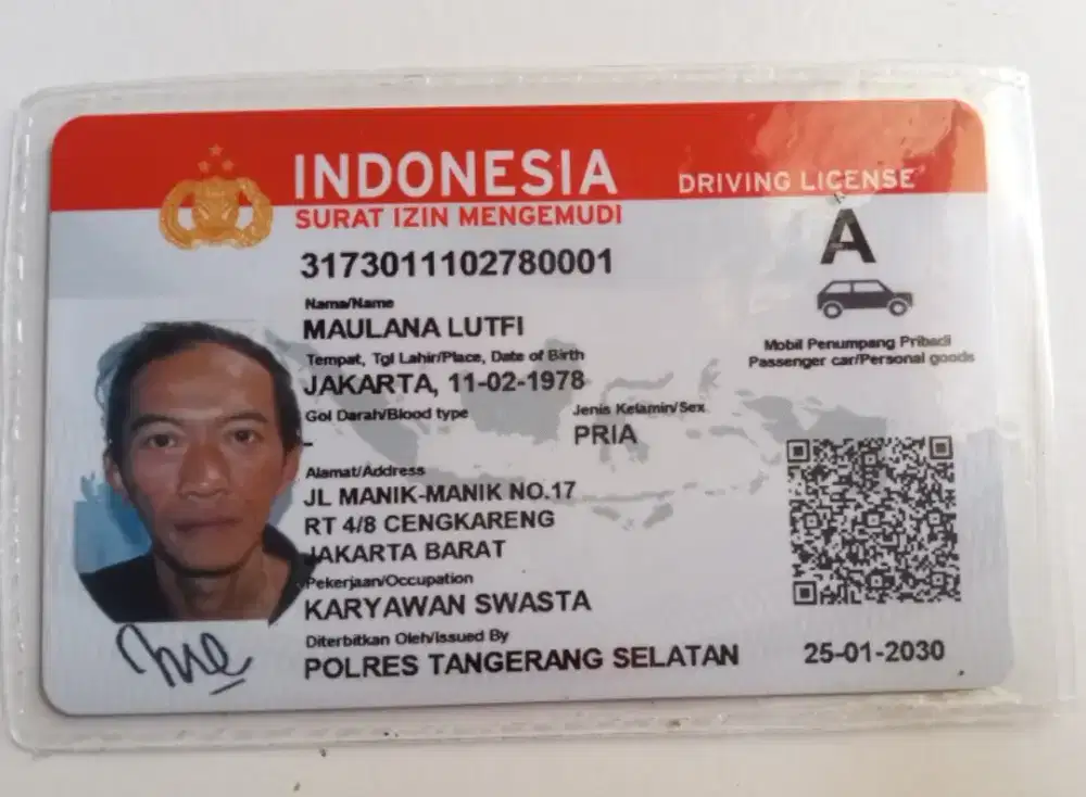 Saya sedang mencari pekerjaan sebagai Driver Pribadi