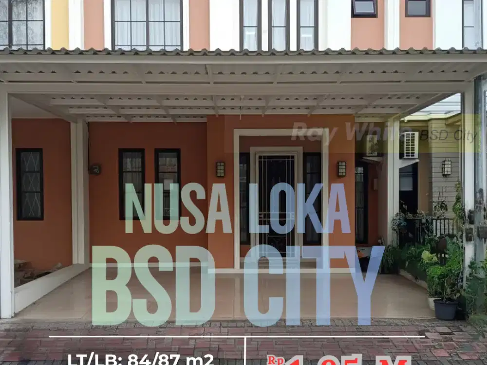 Rumah Cluster Terawat di Nusa Loka BSD City Dekat Tol