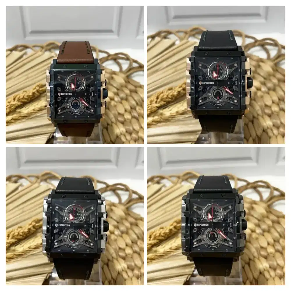 Ready!Jam Tangan Expedition 6757 pria strap kulit