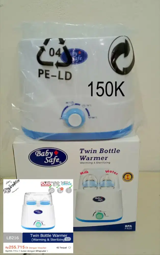 Baby Safe Twin Bottle Warmer (Menghangatkan & Sterilisasi)