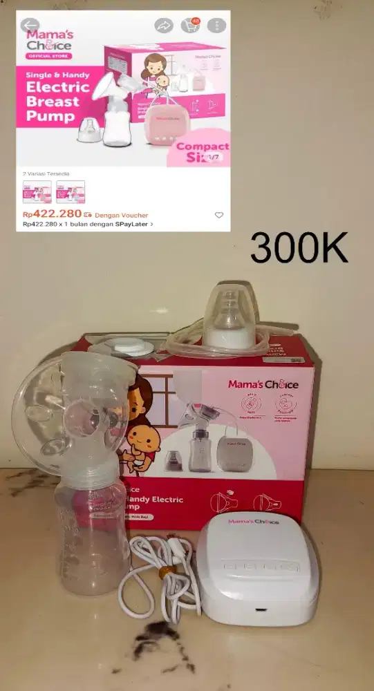 Mama's Choice Electric Breast Pump Single & Handy - Pompa Asi Electric