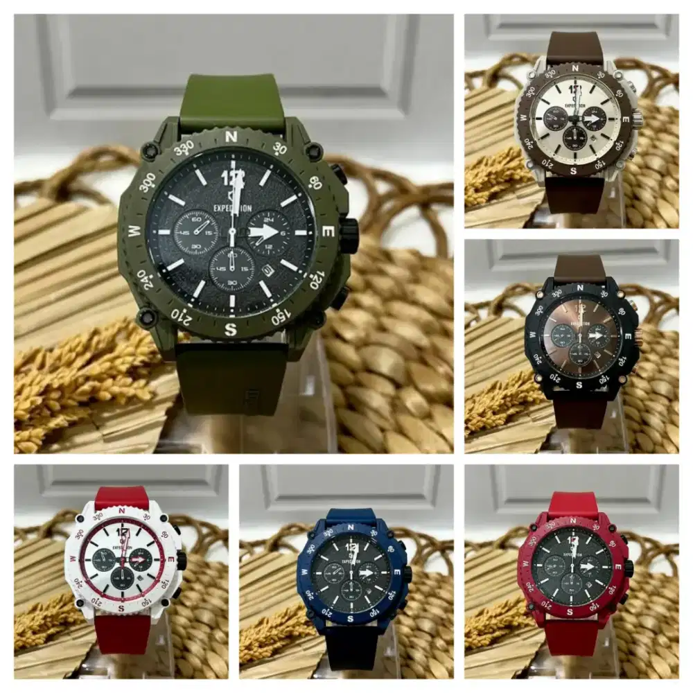 Ready!!Jam Tangan Expedition E 3009 E Pria ECO CERAMIC+Strap Rubber