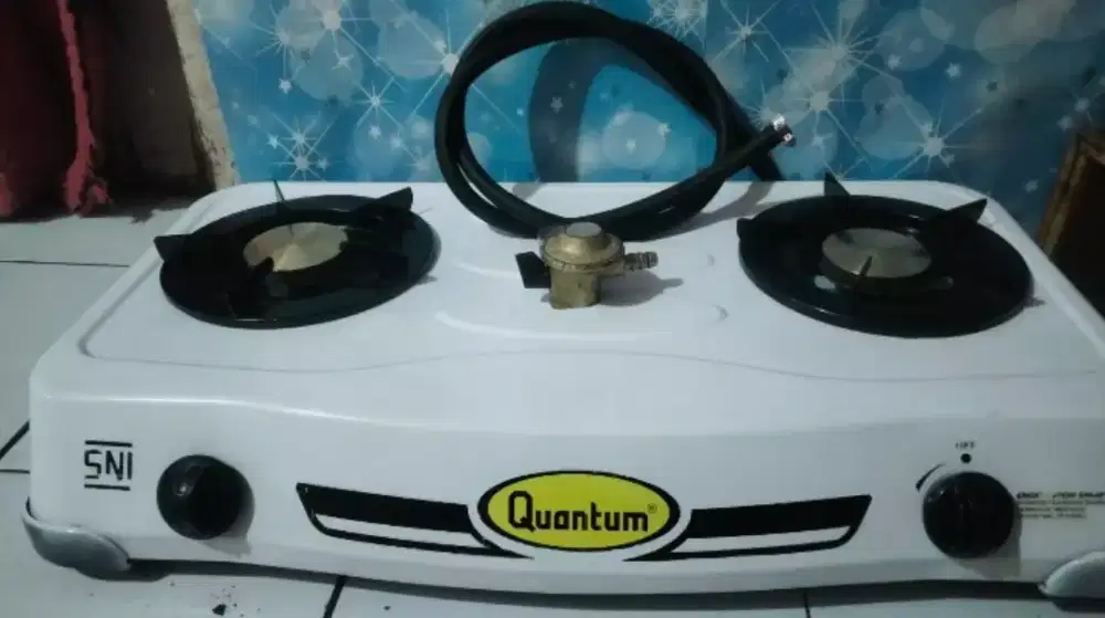 Kompor gas quantum 2 tungku selang regulator