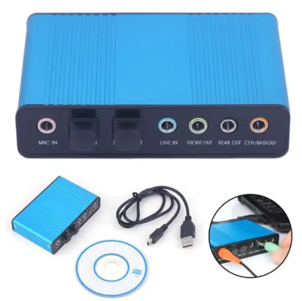 Soundcard usb aux support spdif digital 5.1 surround