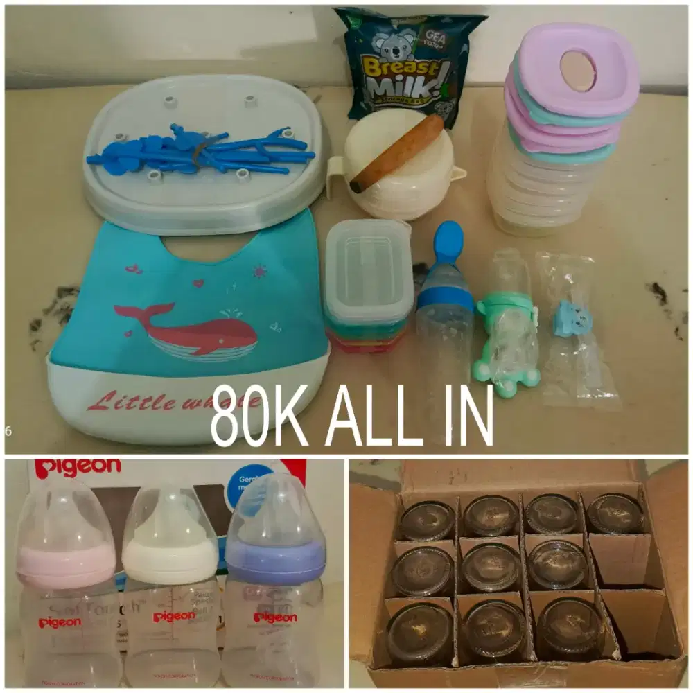 Pigeon Botol Susu / Botol Asi Kaca / Perlengkapan MPASI
