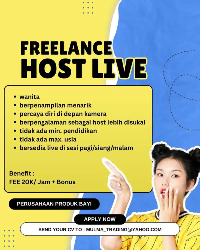 LOWONGAN HOST LIVE ONLINE