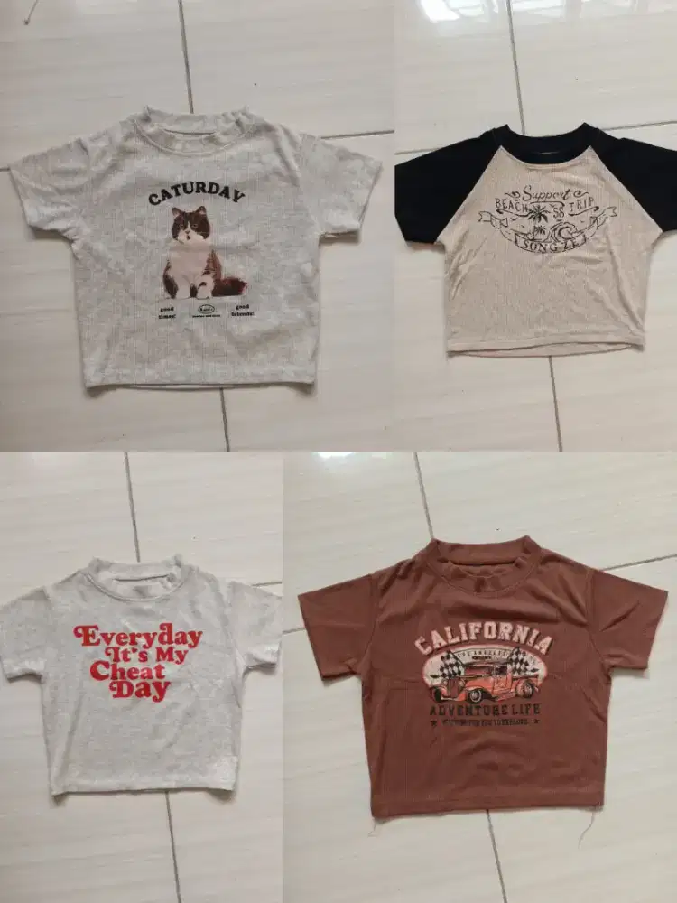 Crop top cewek katun
