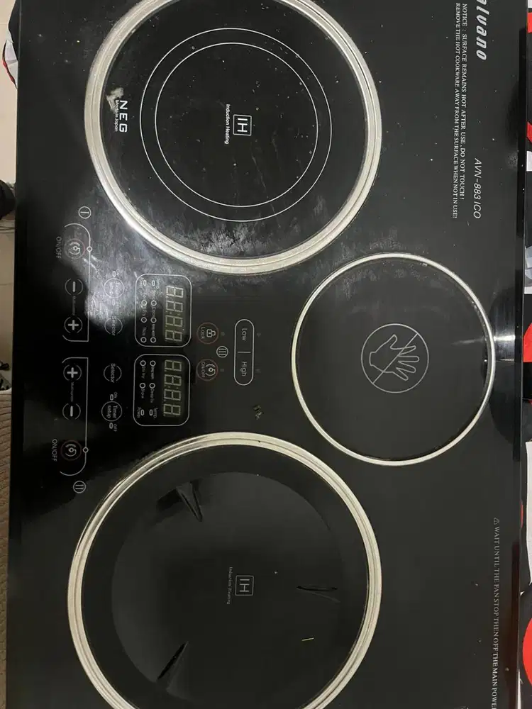Kompor Listrik Induksi Alvano AVN-883 ICO 3 Tungku Multifungsi