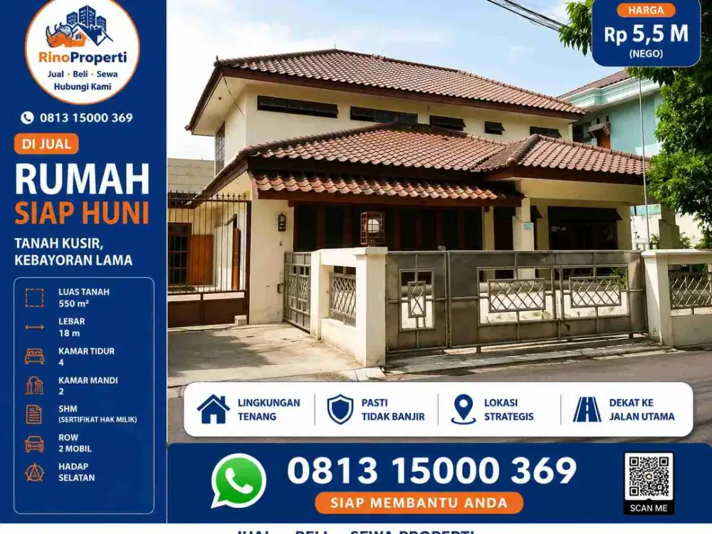 Jual cepat! Rumah lama dekat garuda food office tanah kusir kebayoran lama jakarta selatan