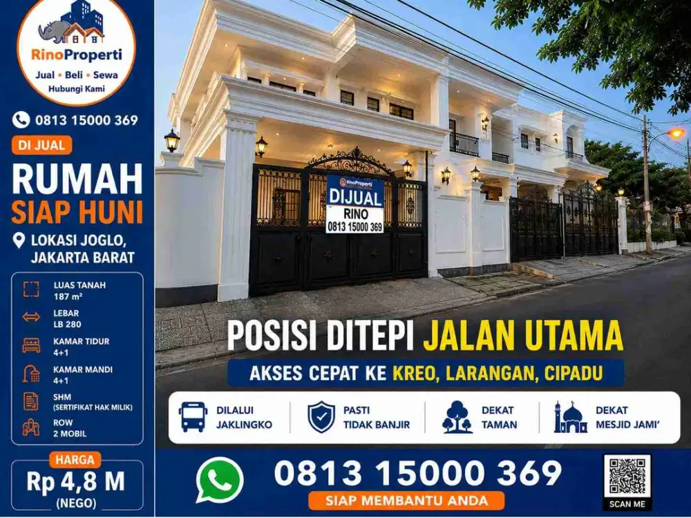 Rumah Baru Jalan Masjid Assalam raya Joglo Jakarta Barat