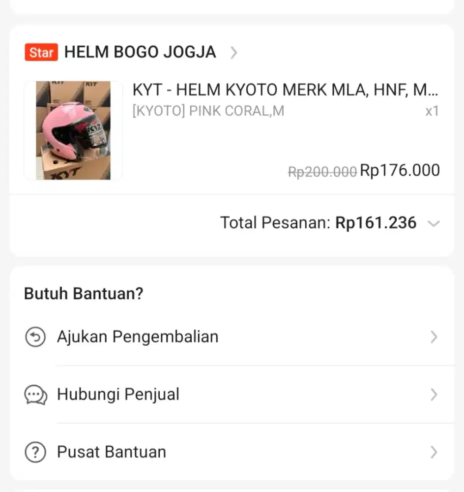 Helm kyt kw bahan enteng