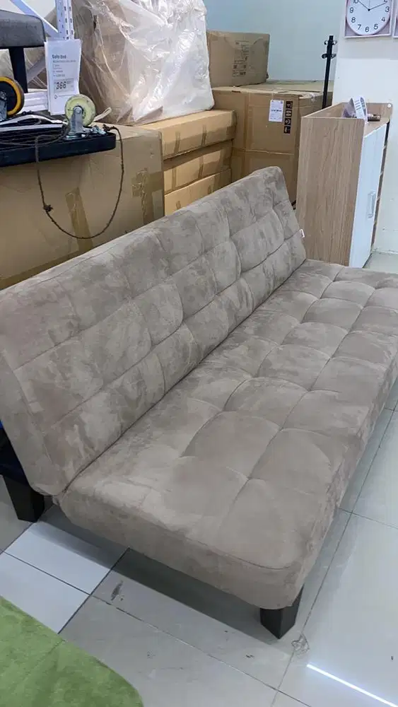 Sofa Bed Brown Multifungsi
