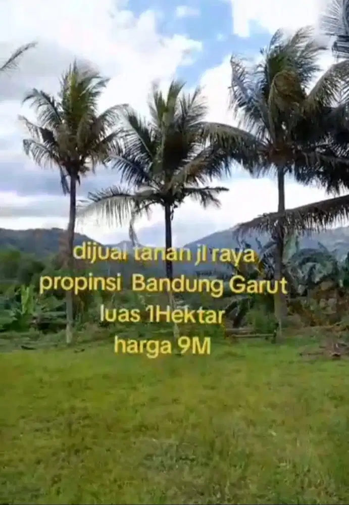 jual tanah murah siap bangun mainroad jl raya bandung garut view indah