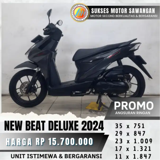 HONDA NEW BEAT DELUXE TH 2024 UNIT MULUS BISA CASH KREDIT BERGARANSI