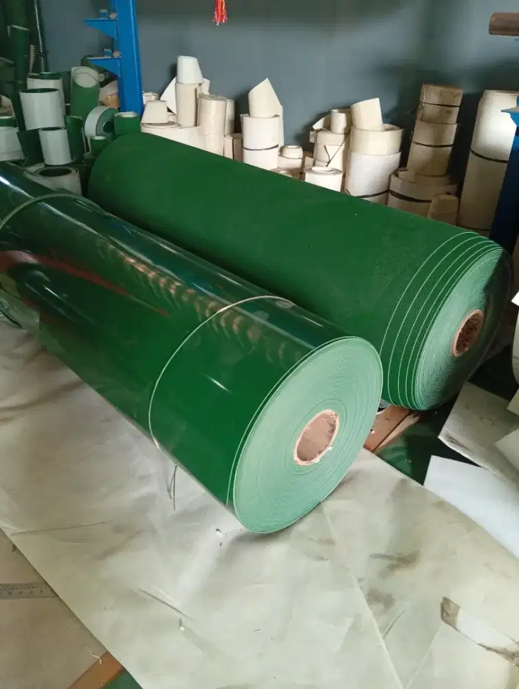 Conveyor PVC Hijau tebal 1mm-4mm (ukuran custom)