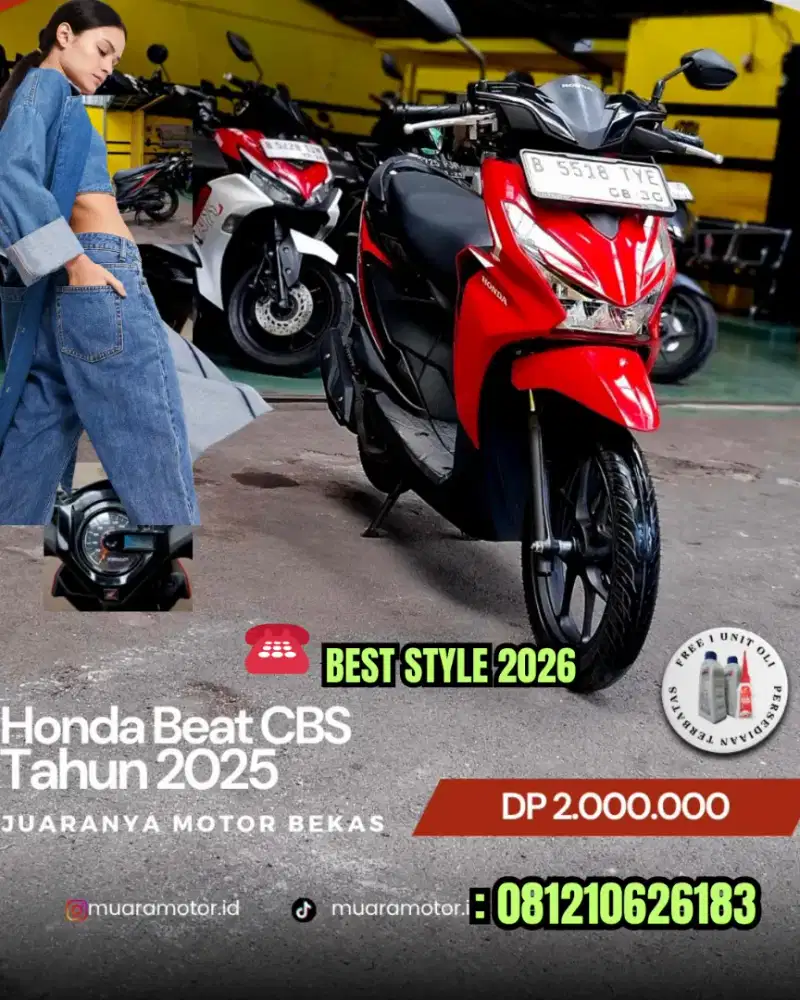 HONDA BEAT CBS 2025 KM SUPER RENDAH