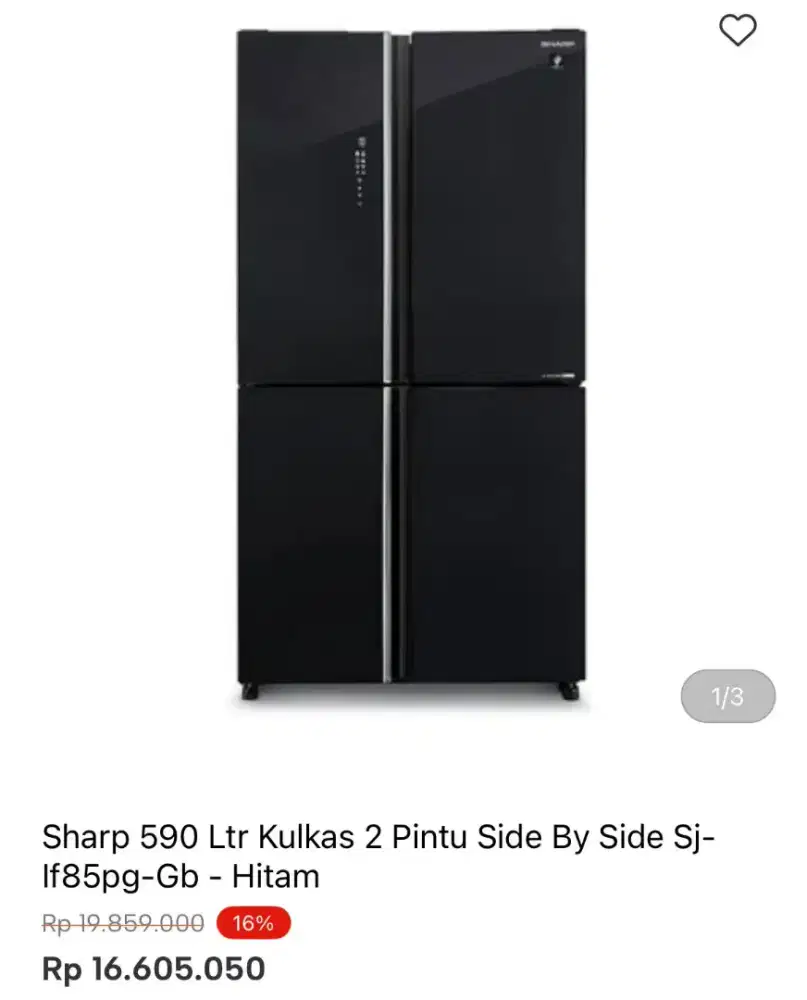 KULKAS SHARP 4 PINTU SJ-IF85PG-GB 590LTR