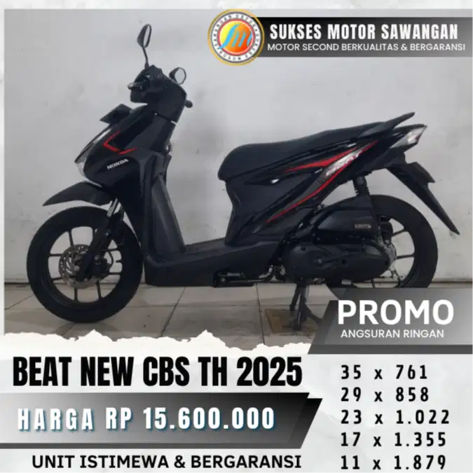 HONDA BEAT NEW CBS TH 2025 UNIT ISTIMEWA BISA CASH KREDIT BERGARANSI