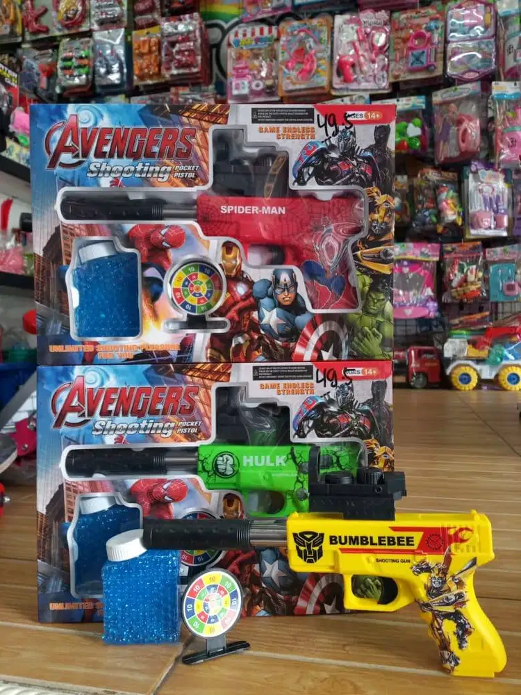 mainan anak pistol watergell kongkang avengers