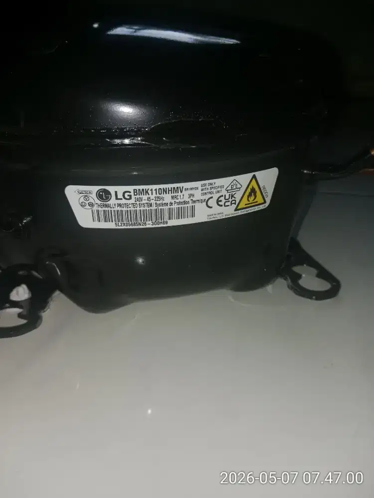 Kompresor kulkas inverter merk LG 1/3 pk