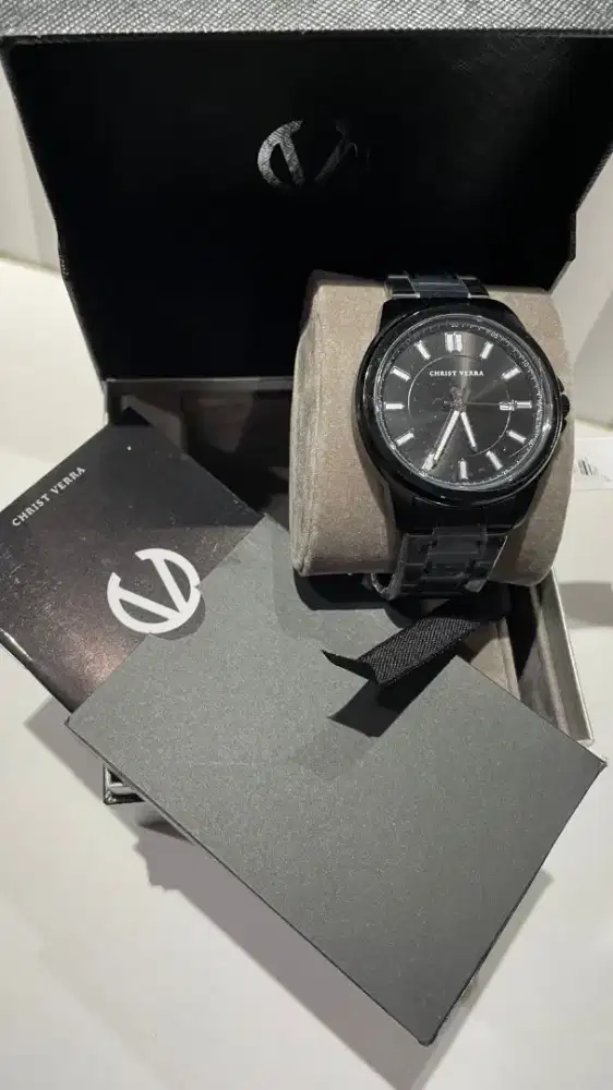 Jam Tangan Pria Christ Verra type CV 12061G-16 black (NEW)