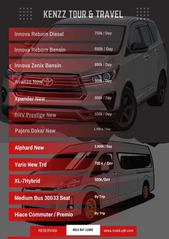 Sewa mobil harian dan bulanan
