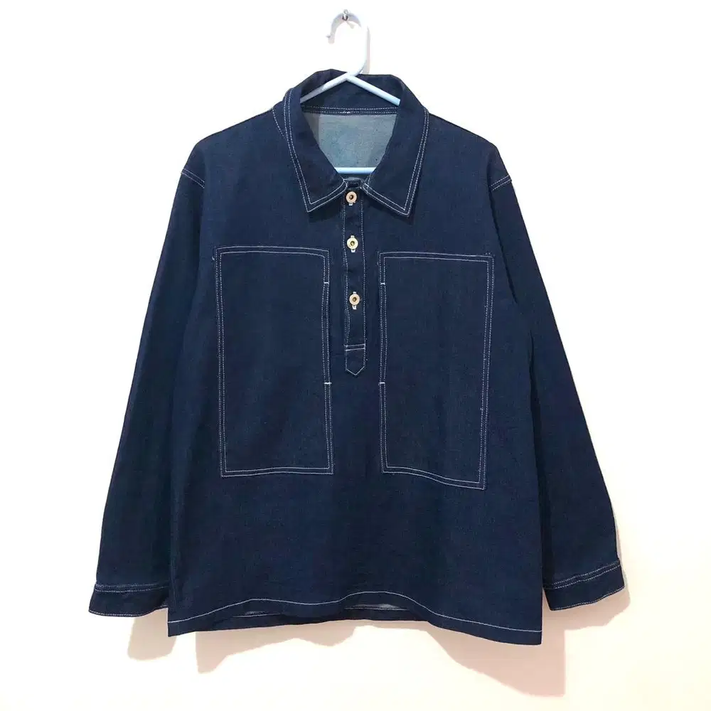 M35 Blue denim pullover jacket levis visvim frizmworks uniqlo military