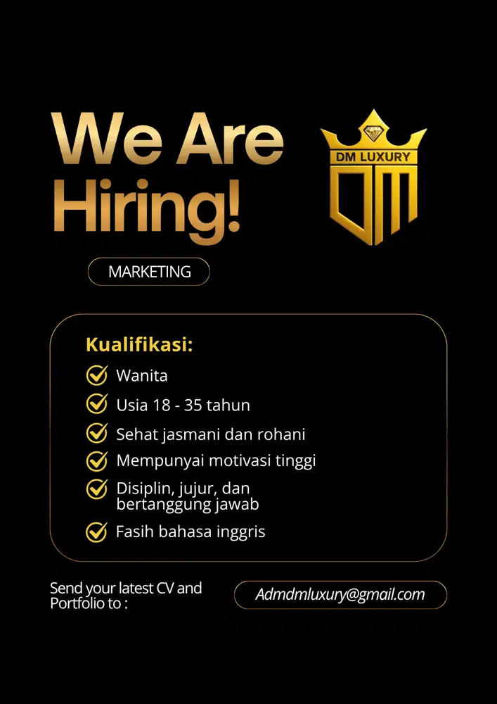 LOWONGAN KERJA MARKETING