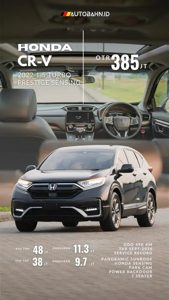 Honda CRV Turbo 1.5 Prestige Sensing 2022