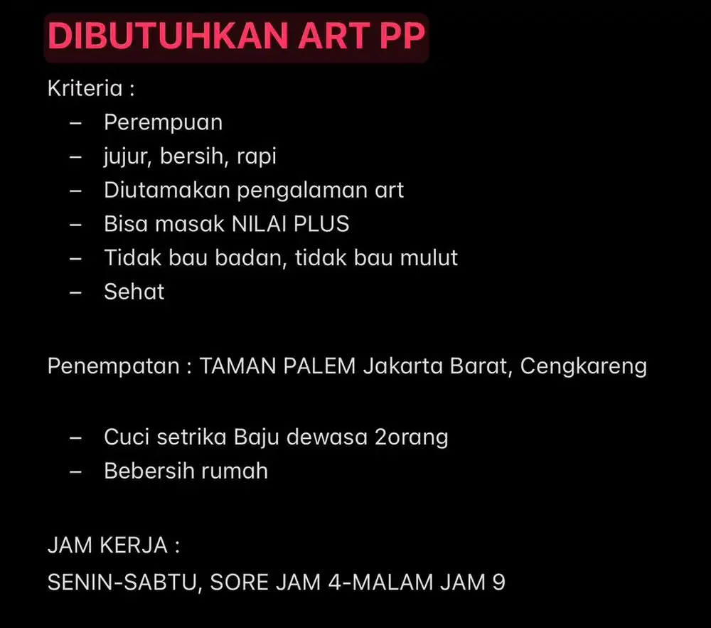 DIBUTUKAN ART PP