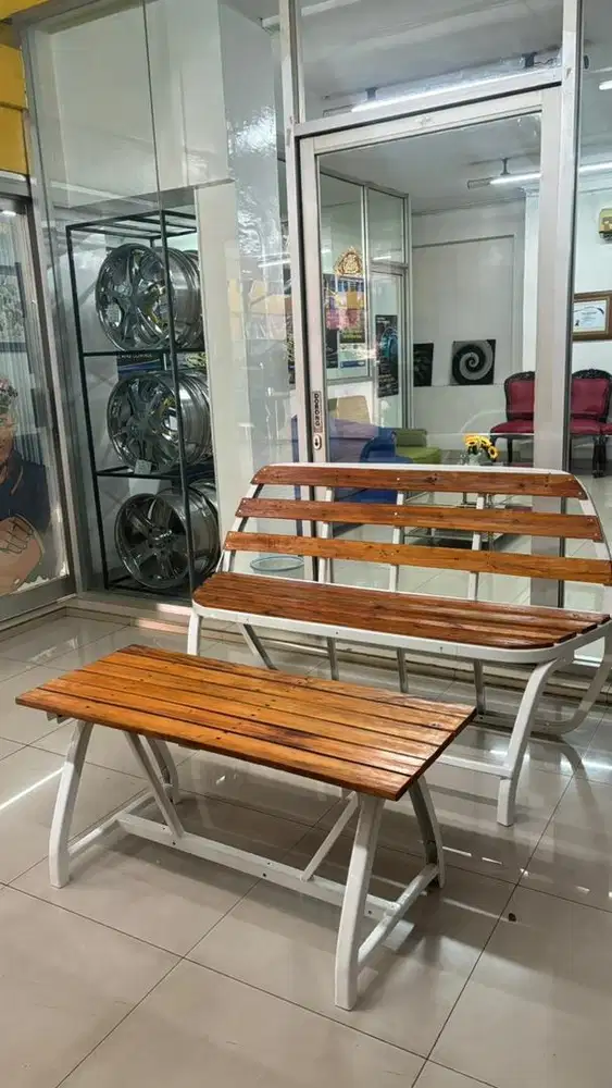 Kursi Dan Meja Besi Outdor (Baru)