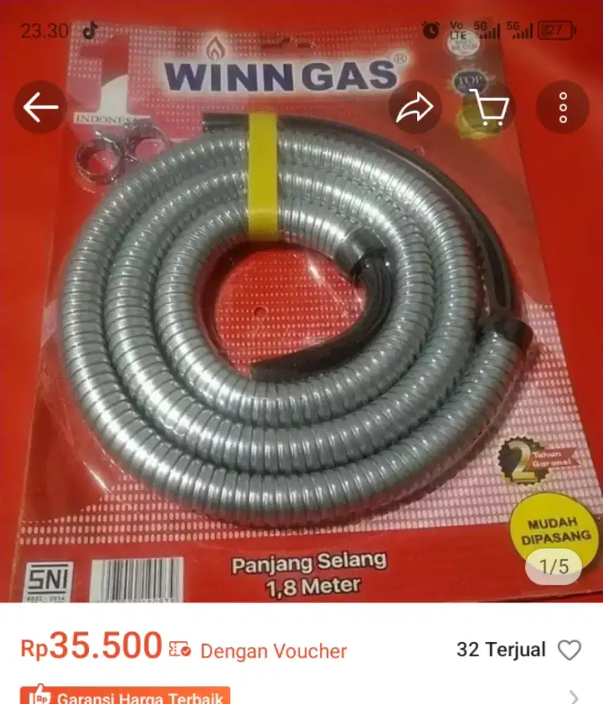 Jual murah kompor komplit tinggal pake
